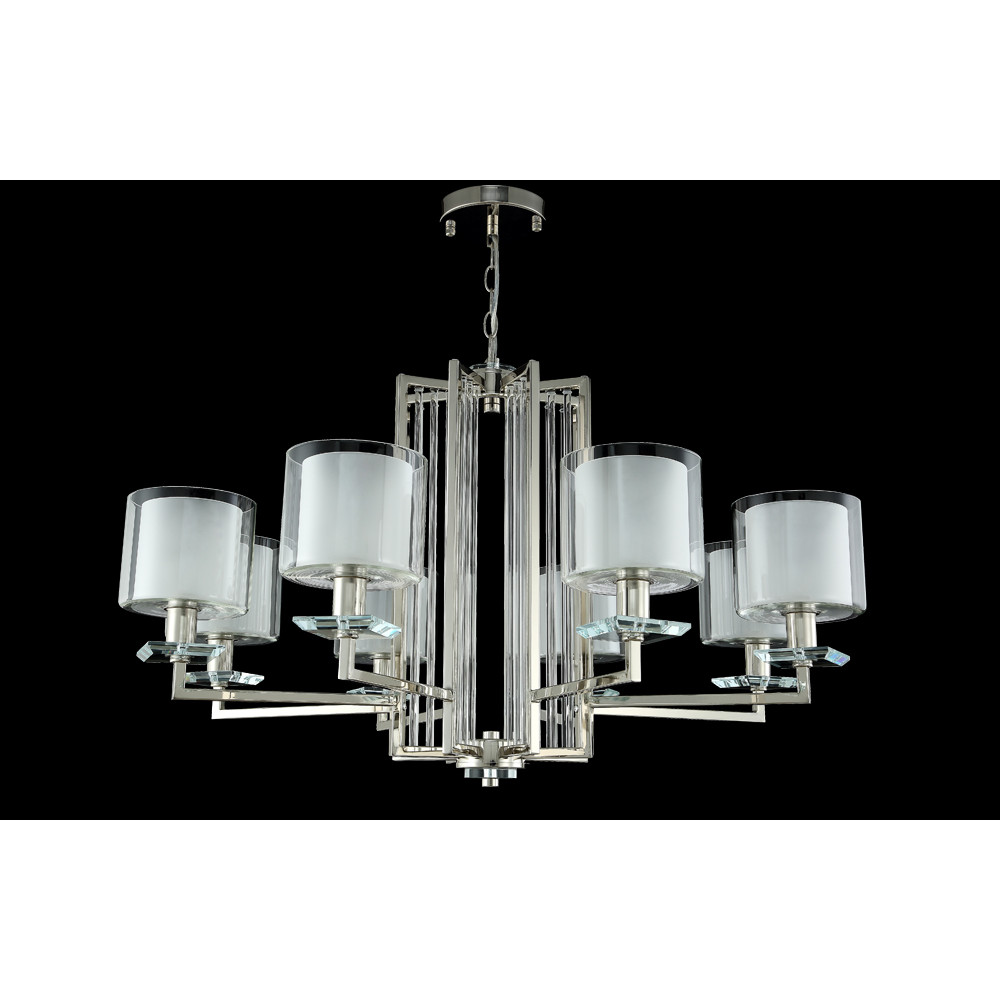 Люстра NICOLAS SP-PL8 NICKEL/WHITE