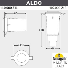 Встраиваемый светильник уличный Aldo 1L0.000.000.LXZ1L