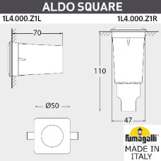 Встраиваемый светильник уличный Aldo 1L4.000.000.LXZ1L