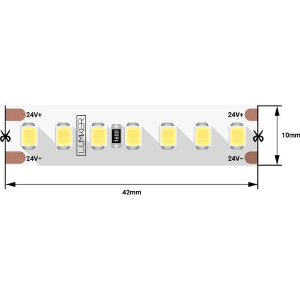 Светодиодная лента LUX DSG2168-24-WW-33