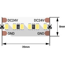 Светодиодная лента LUX DSG2A300-24-WW-33