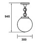 Уличный светильник подвесной  88205L Bl
