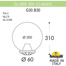 Уличный консольный светильник GLOBE 300 G30.B30.000.VYF1R